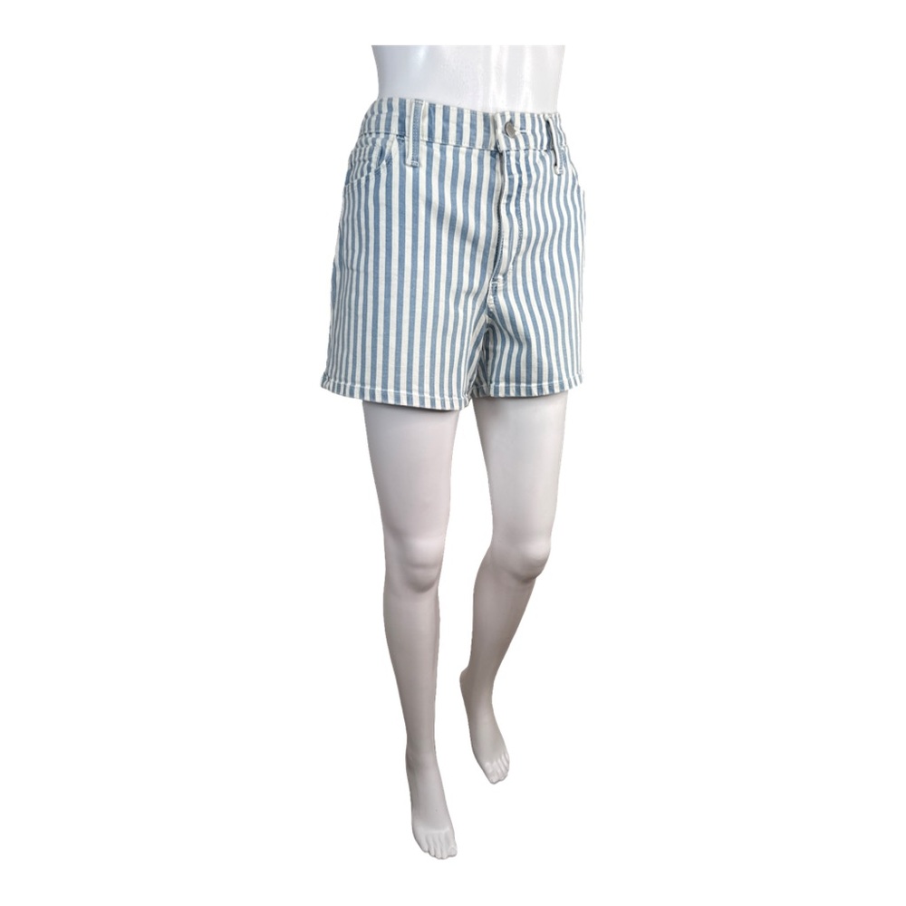 Universal Thread Vintage 90s Blue and White Striped Denim Shorts Sz. 12/31R - Picture 3 of 5